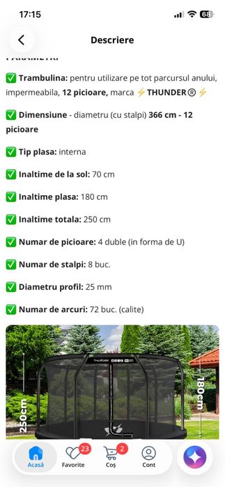 Trambulina Thunder