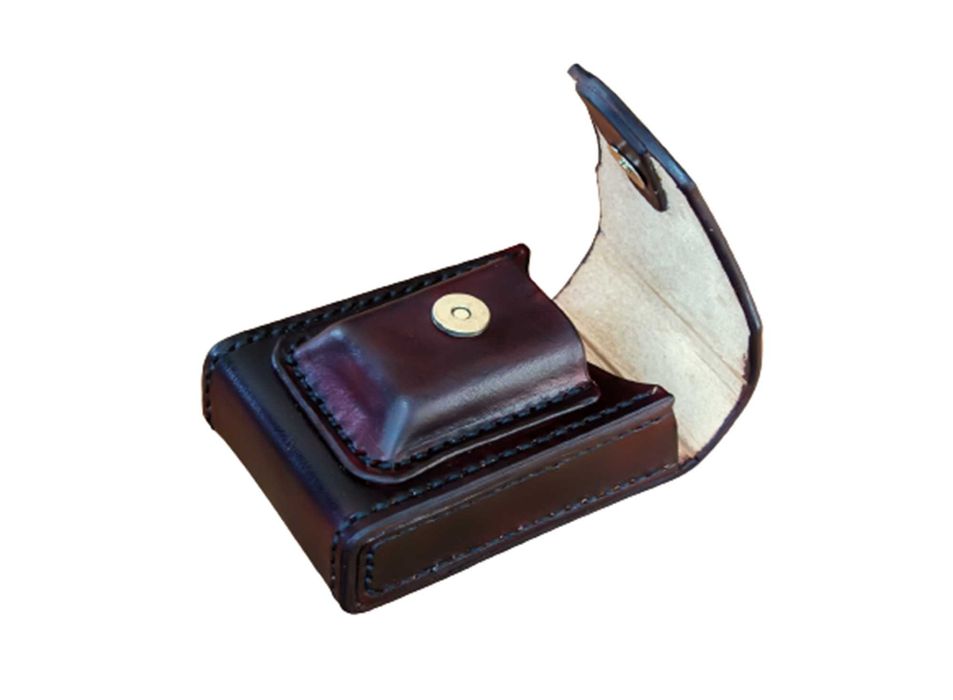 Табакера, Калъф за цигари от естествена кожа, ръчна изработка