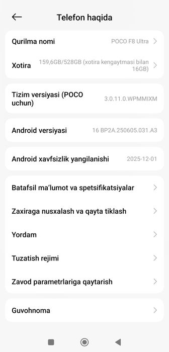 Poco F8 Ultra 16/512