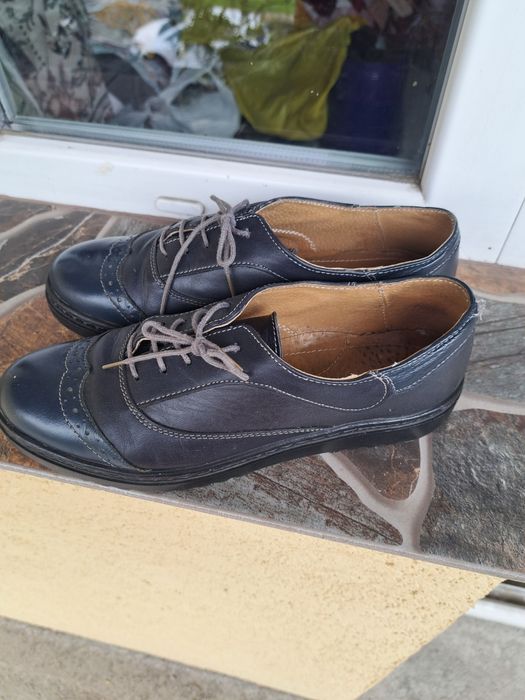 Pantofi damă cu șiret din piele naturală, Vera Pelle (38)