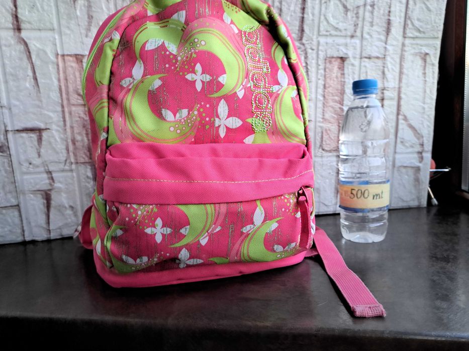 детска раница Adidas-малка розова,текстилна чанта,адидас