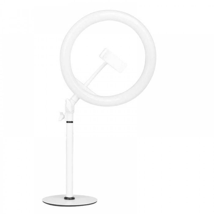 LED лампа Ring 10" - 8W - бяла/черна