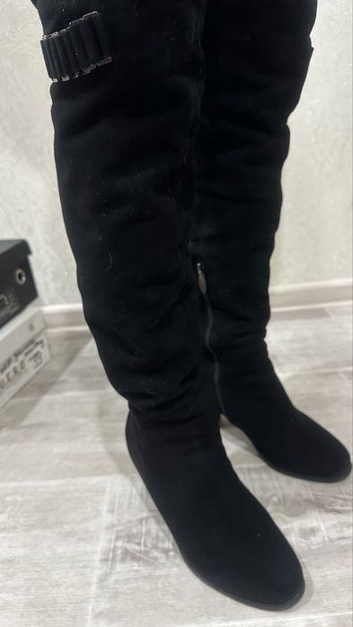 Ботфорты кожа, замша