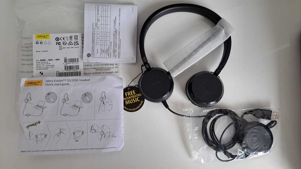 Casti cu microfon Jabra Evolve 20SE stereo