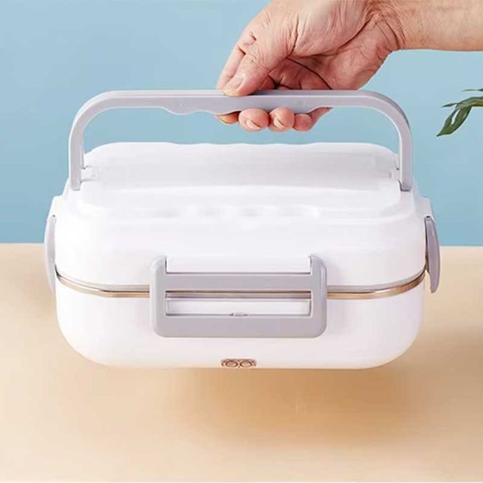 Електрическа термо кутия за храна, идеална за изпът, включени прибори