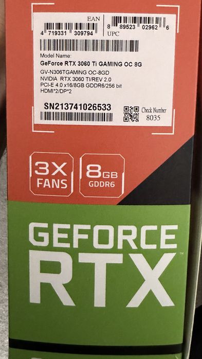 Vandut - Placa Video Gigbyte RTX 3060 Ti OC 8GB