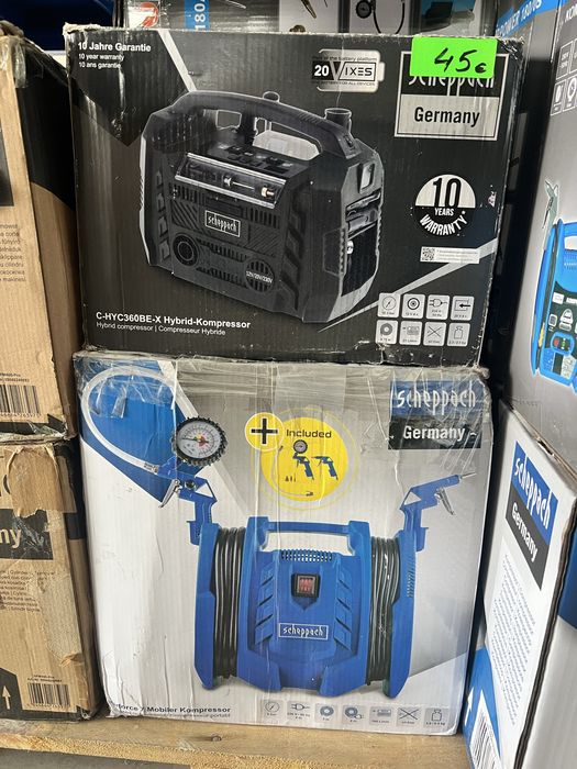 Мобилен безмаслен компресор-нов 8 бара 1100W 180л/мин