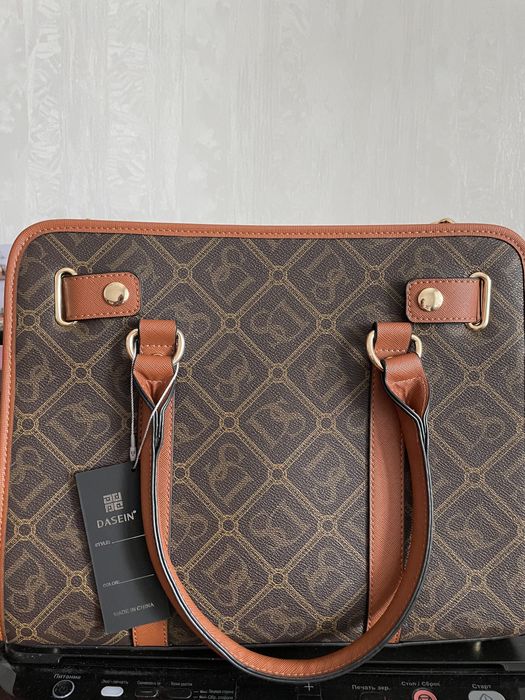 Сумка эко кожа, коричневая