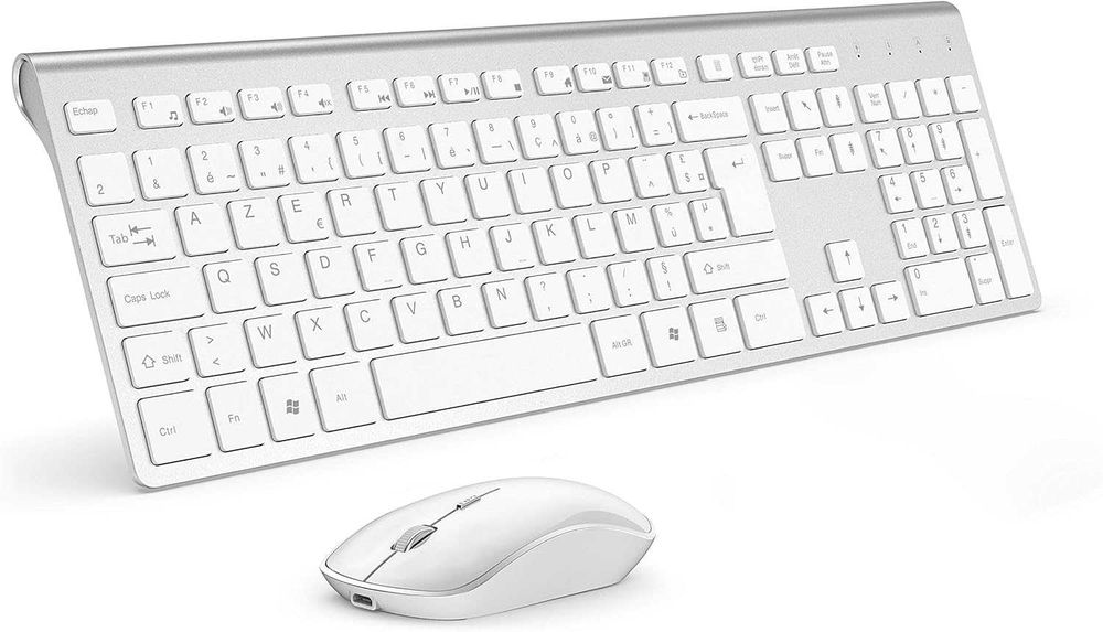 Tastatura si mouse wireless JOYACCESS, AZERTY francez, reincarcabile