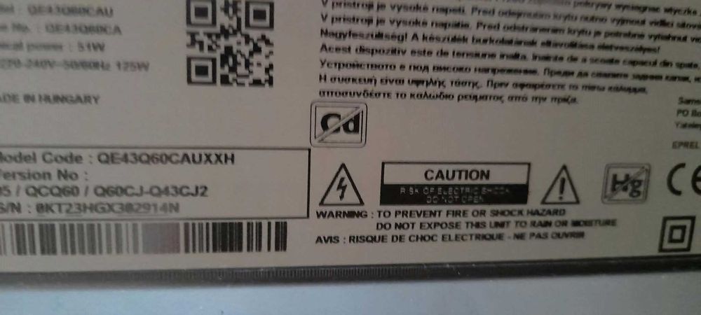 TV QLED smart Samsung 4K diag. 108 cm