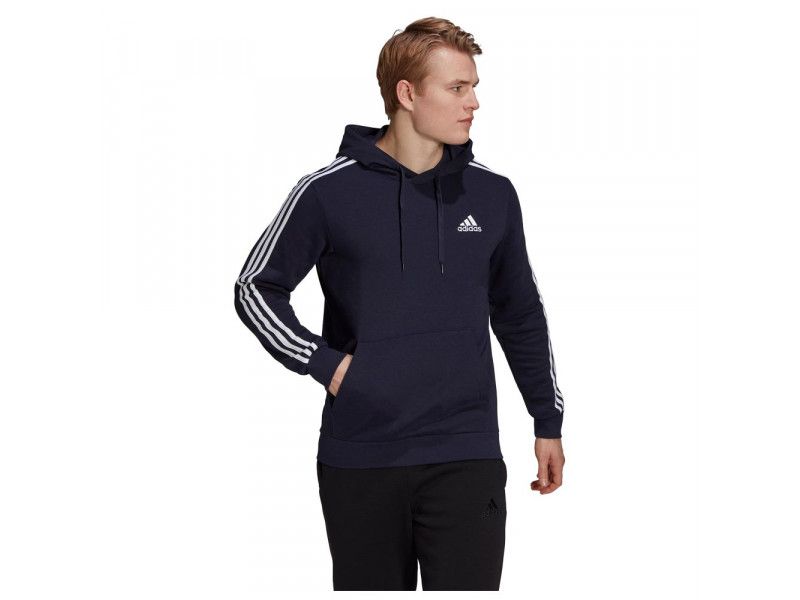 Adidas Мъжка суичър с качулка Essentials Fleece 3 Stripes  размери -