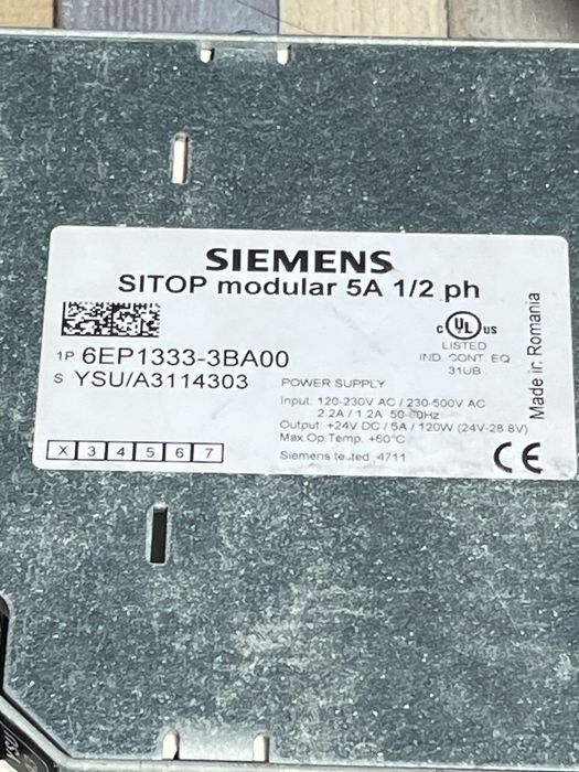 Siemens SITOP Modular 6EP1333-3BA00 24V 5A Sursă Alimentare Industrială NOU în cutie