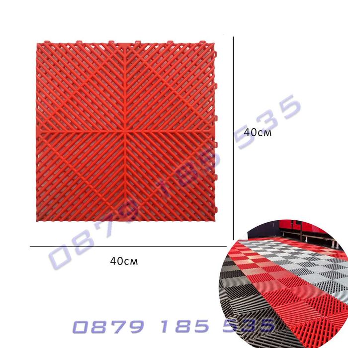 PVC модулна подова настилка гараж квадратна плочка сглобаяема пластмас