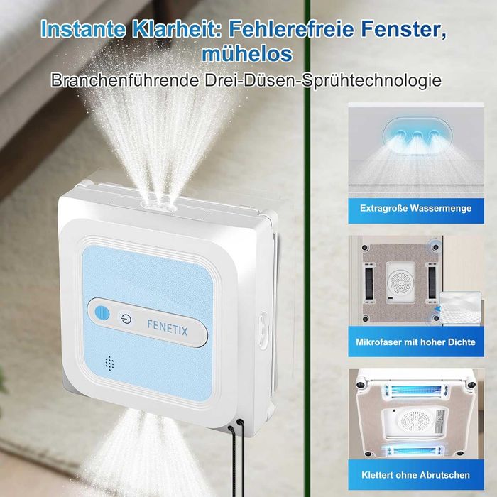 Робот за прозорци Fenetix 6000Pa,Гаранция