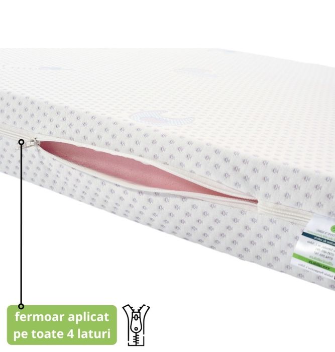 Patut Baby Needs (laterala culisanta) + Saltea Impermeabila 120x60