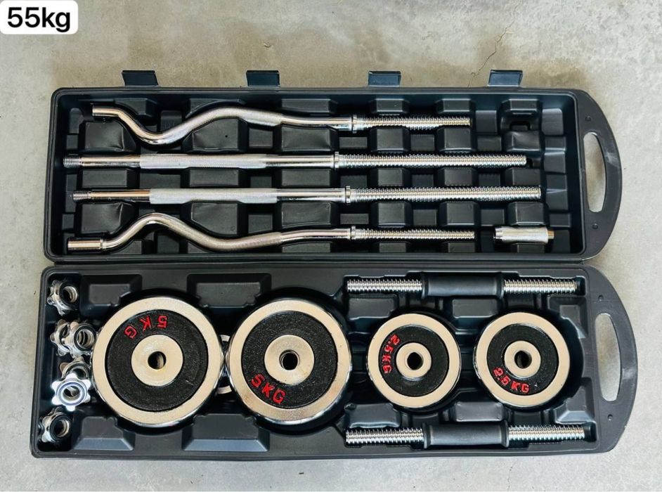 Гантел набор чемодан Разные весы от 15 до 55 КГ.