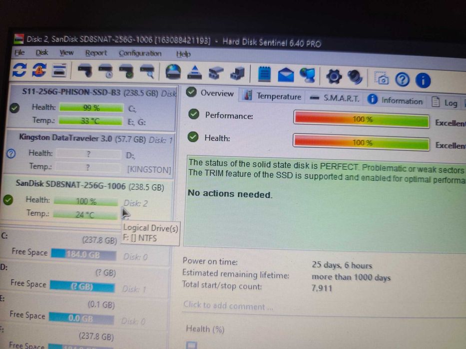 SSD SanDisk Z400s 256GB M.2 SATA 2280 – Testat