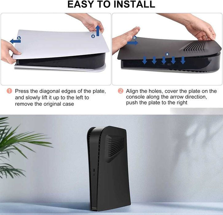 лицеви панели за PS5 Disc Edition innoAura с охлаждащи отвори ABS пластмаса