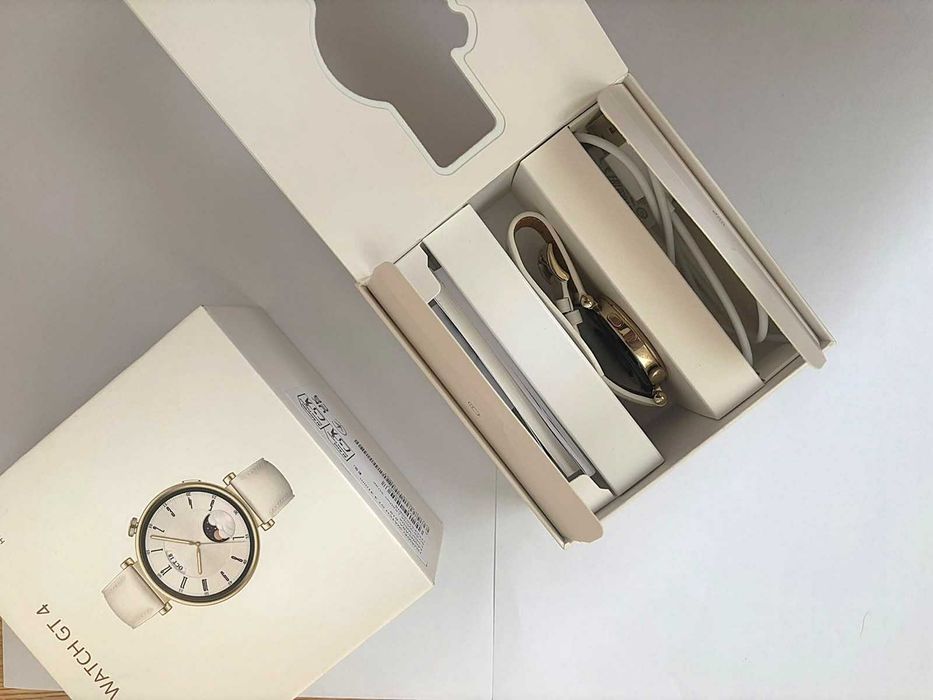 Huawei Watch GT 4 (41mm) White Leather – Ca nou, Pachet Complet + Garanție
