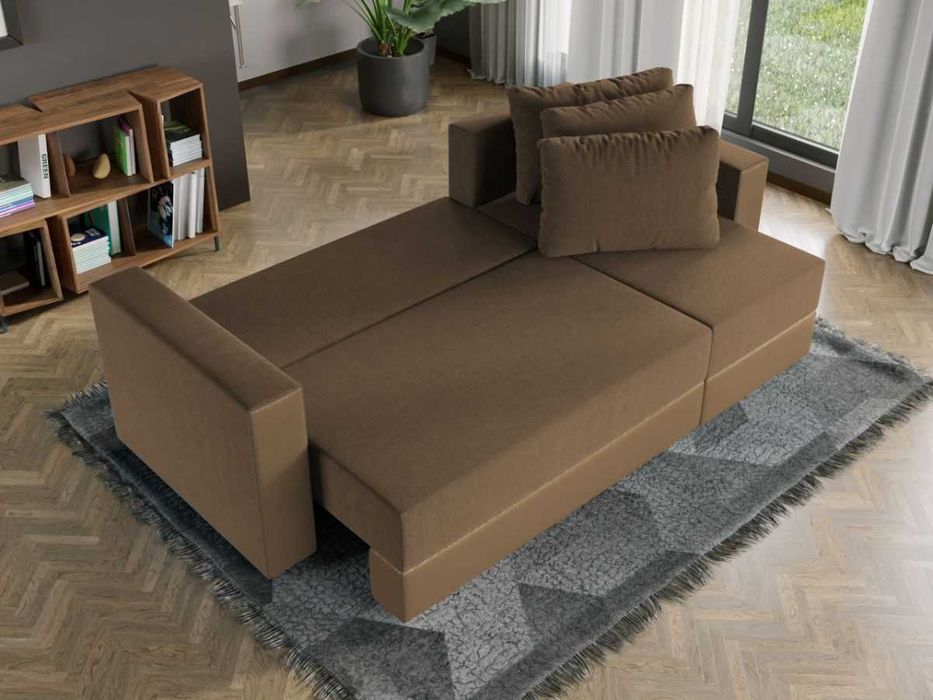 Coltar Extensibil Alfa Stofa Maro / Piele Cappuccino