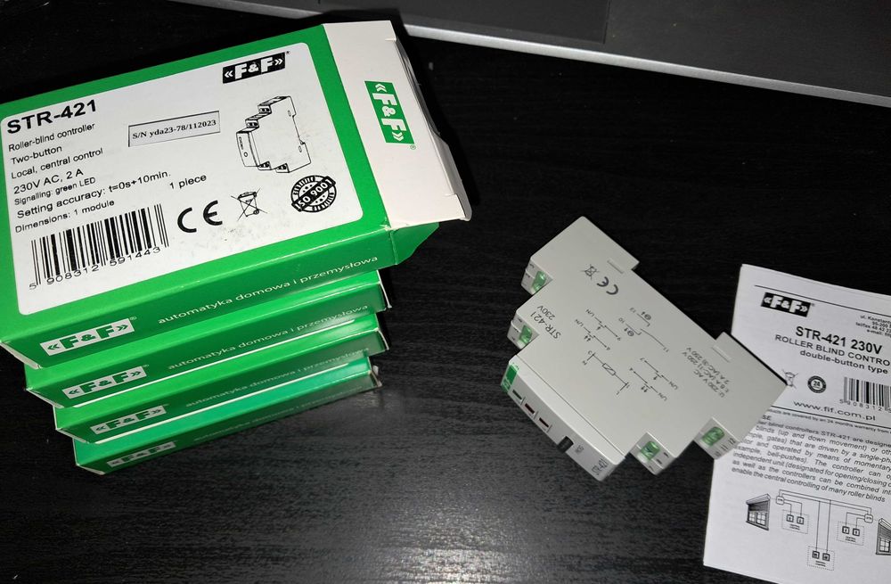 Releu comanda jaluzele STR-412 F&F 4 bucati