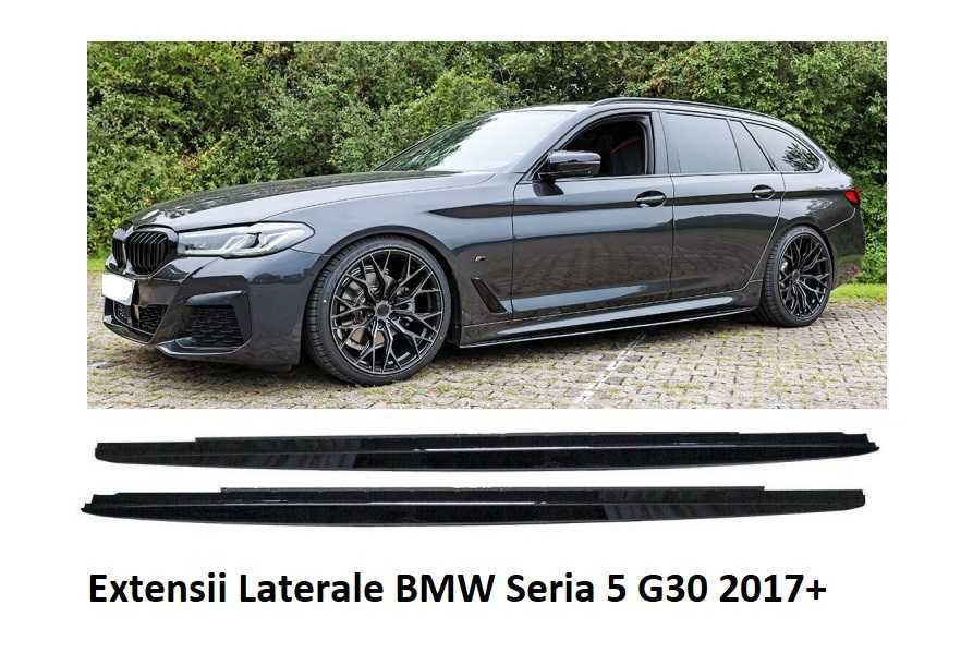 Extensii Praguri Laterale BMW Seria 5 G30 G31 2017+ Negru Lucios