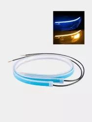 Avtomobil chiroqlari uchun moslashuvchan LED tasma, ikki rangli, 60 sm