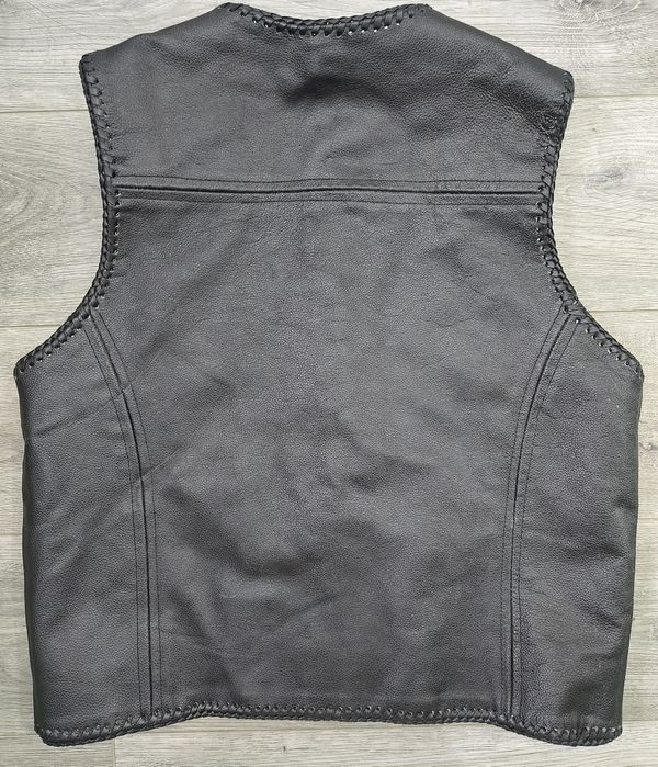 Vestă moto din piele naturală, * M