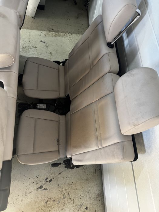 Interior piele alba bmw x5 x6 e70 e71 7 locuri