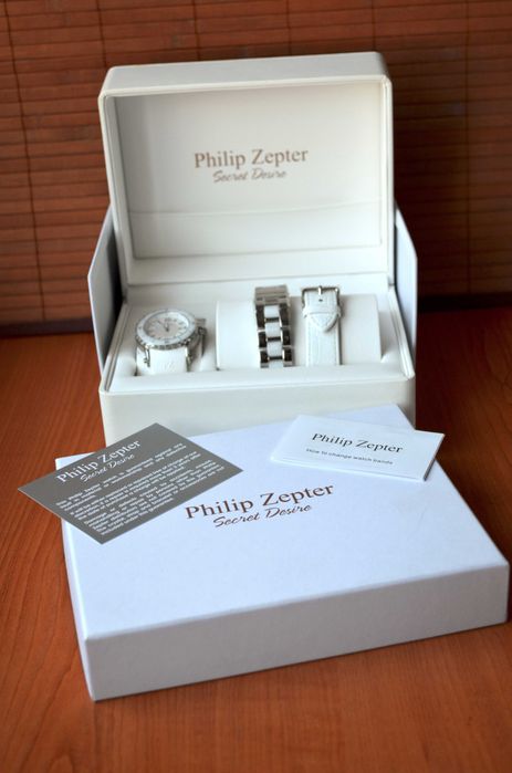 Ceas dama- colectia Philip Zepter SAFIR Elvetia cu 3 curele deosebite