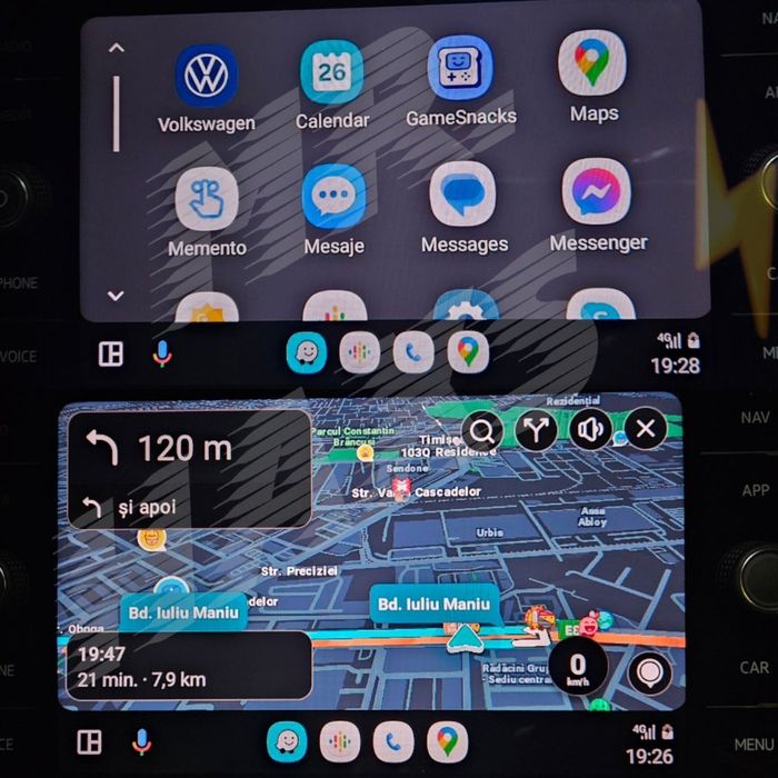 Activare Android Auto Apple Carplay Video in Motion harti sport layout