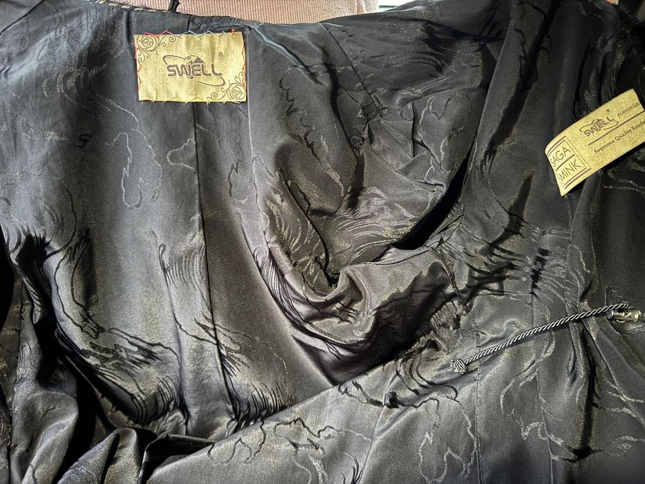 Шуба черная норка