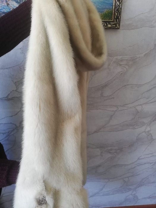 Норковая шуба с капюшоном