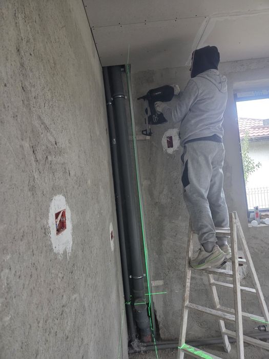 Execut lucrări, rigips, glet mecanizat, lavabil