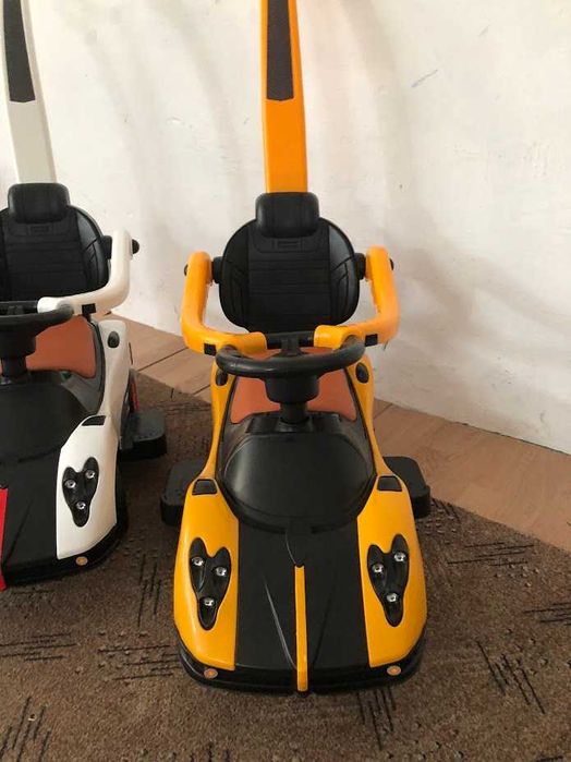 Masinuta copii si bebe, 3in1, cu melodii, maner de impins pentru parinti, bara de protectie, design modern si copertina