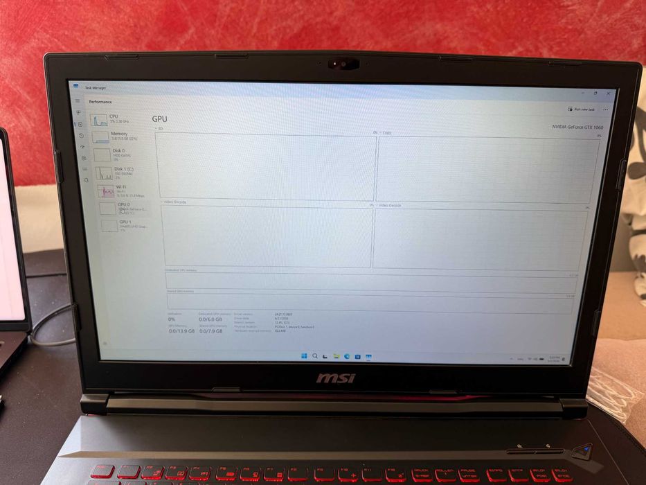Laptop Gaming MSI GL73 8RE – i7 / GTX 1060 / 16GB RAM / SSD 512GB + HDD 500GB