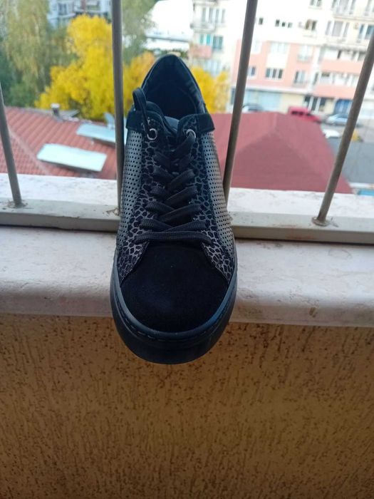 Женски спортно-елегантни маратонки от естествена кожа