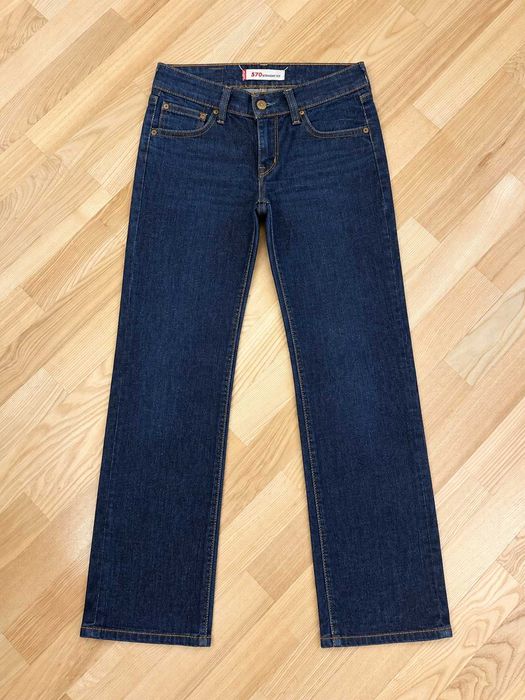 Blugi damă Levi’s 570 Straight Fit croială dreaptă denim albastru închis Mărimea S