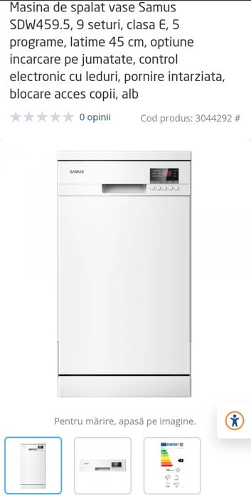 Masina de spalat vase Samus, de vanzare