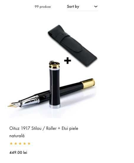 Stilou Roxi Oituz + etui piele
