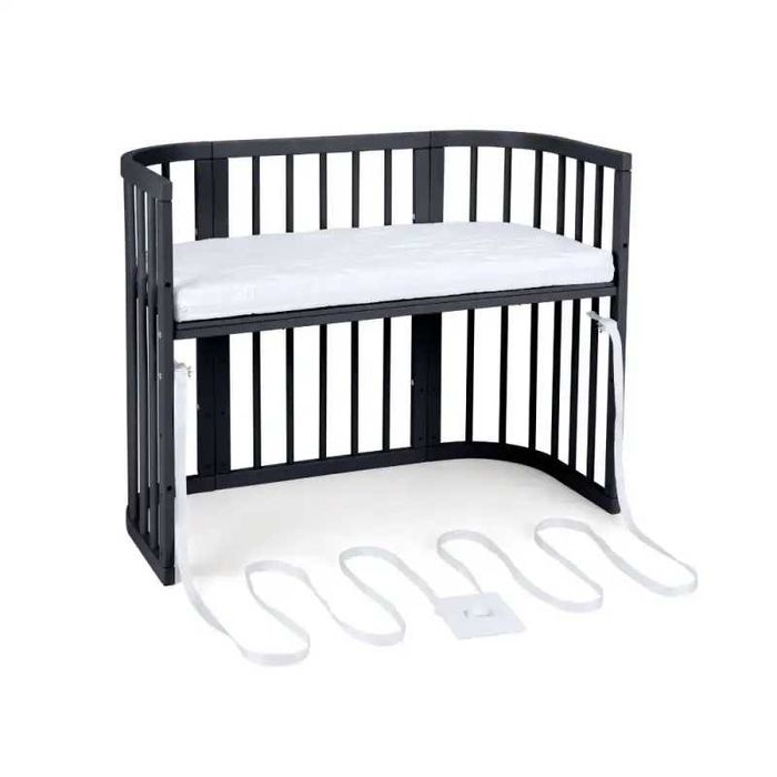 Кошара за Бебе, Детско Легло Смарт 5в1 и Матрак - Цвят Графит