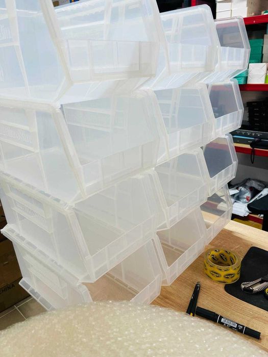 Set Cutii plastic depozitare scule AkroBin, 36x20x17 cm, set 12 buc