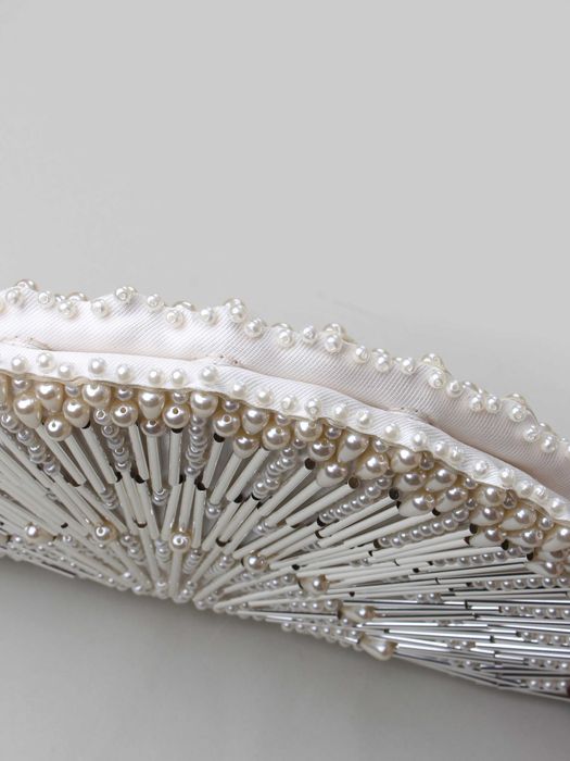 Geanta plic Vanina.me Rosee D'epines Clutch Handmade perle sticla FW26