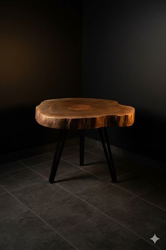 Masă Dining Lemn Masiv Nuc / Stejar - Picioare Fontă sau Custom