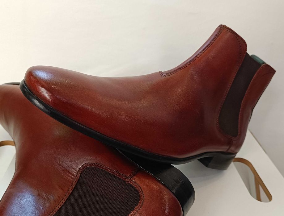 Ghete chelsea 41.5 42  plain toe Ted Baker London NOI piele naturala