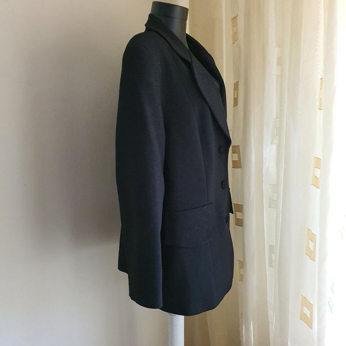 Sacou toxedo negru sclipicios oversize