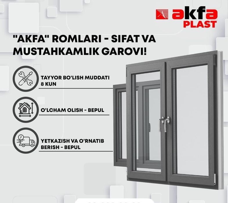 Akfa eshik va romlar