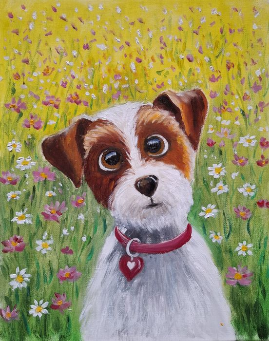 Картини рисувани с маслени бои .