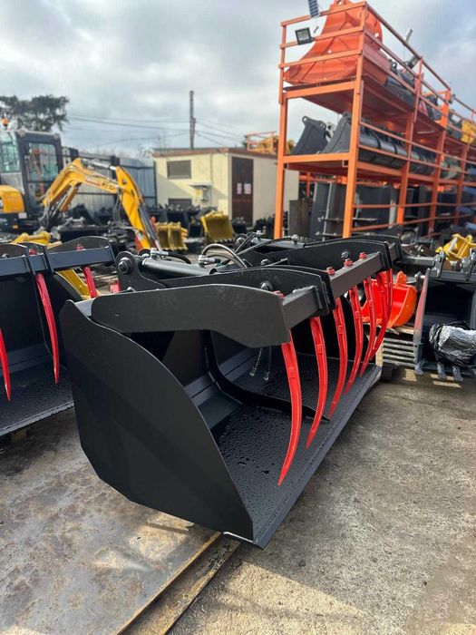 Cupa crocodil gunoi materiale reciclabile Bobcat, tractor, incarcator