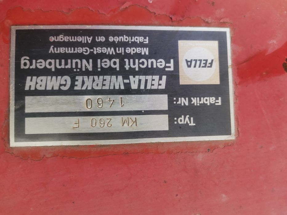 Cositoare Frontală FELLA WERKE KM260F - Import Germania